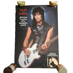 Joan Jett Glorious Results of a Misspent Youth 23x34 Promo Poster Vintage 1984